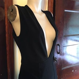 Pretty little thing black v neck  dress size 12